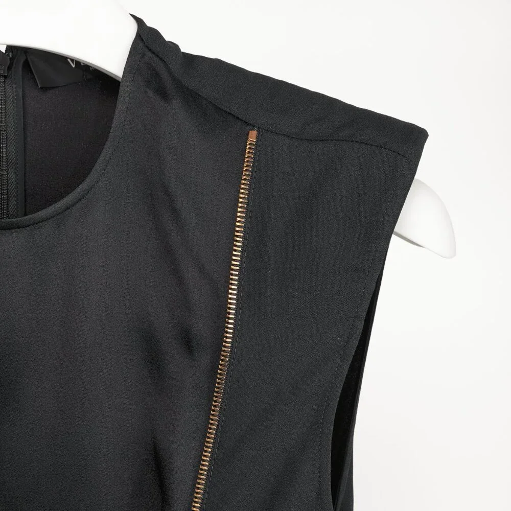 Versace PF20 Black Envers Satin Safety-Pin Short Dress - Picture 5 of 13